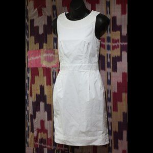 BANANA REPUBLIC Solid White Sheath Dress